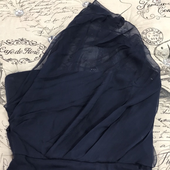 Cushnie Draped Chiffon OverlayOne-shoulder Dress - Picture 12 of 14